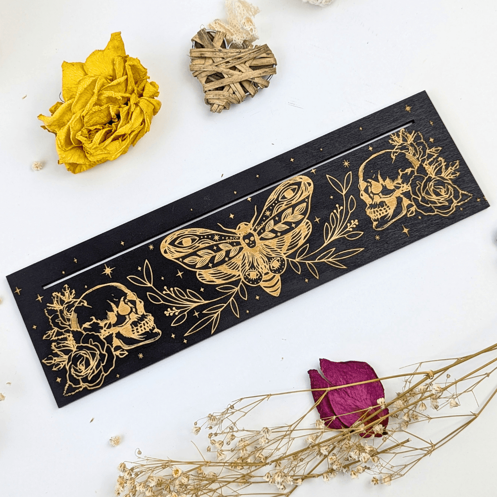 Black Moth and Skull Card Holder - Zen Collection