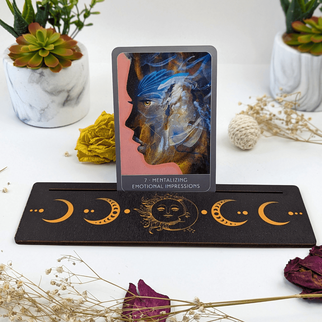 Gold Sun and Moon Card Holder - Zen Collection