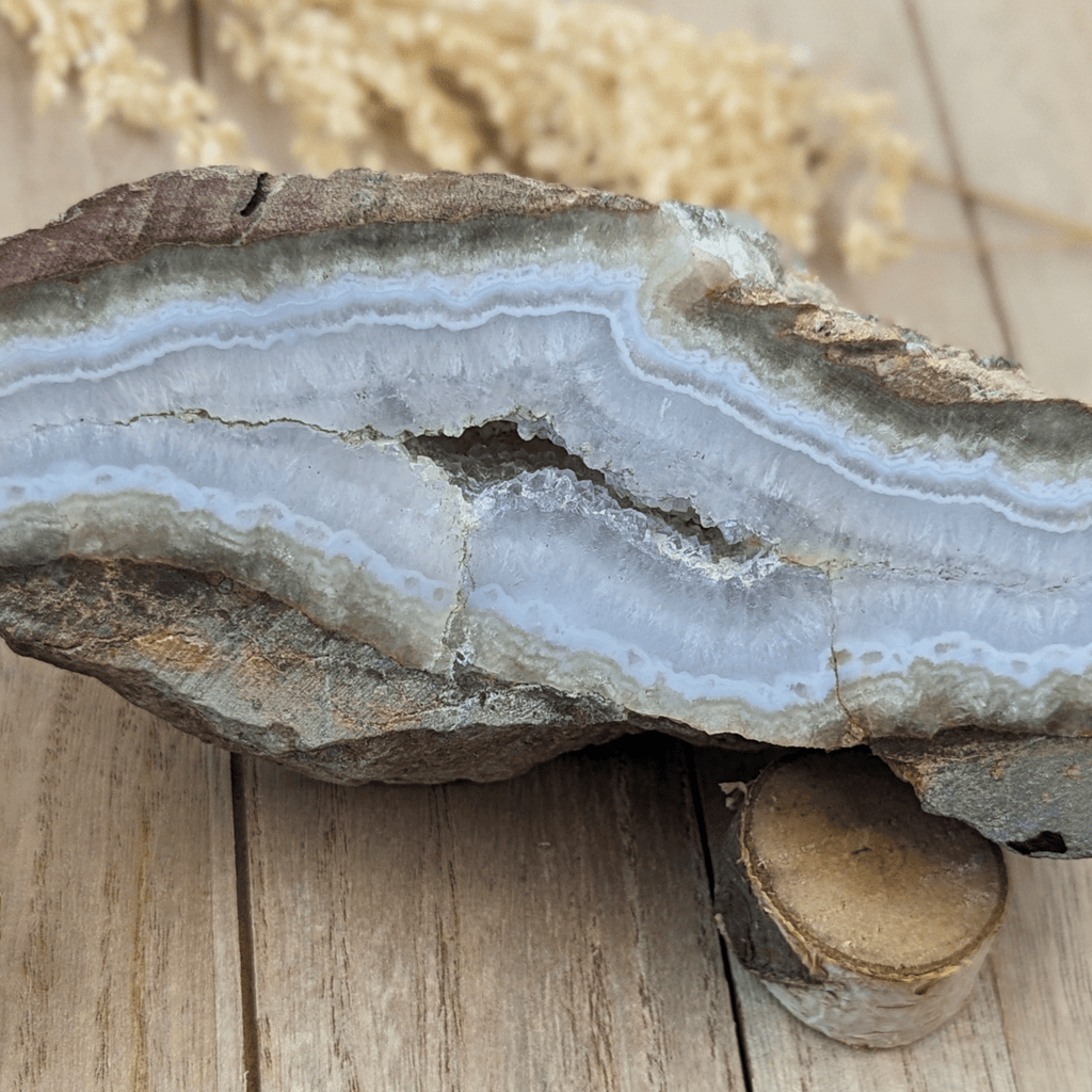 Large Raw Blue Lace Agate - Zen Collection