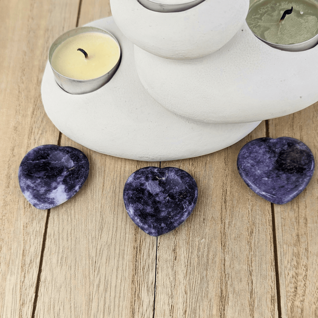 Lepidolite Heart Worry Stones - Zen Collection