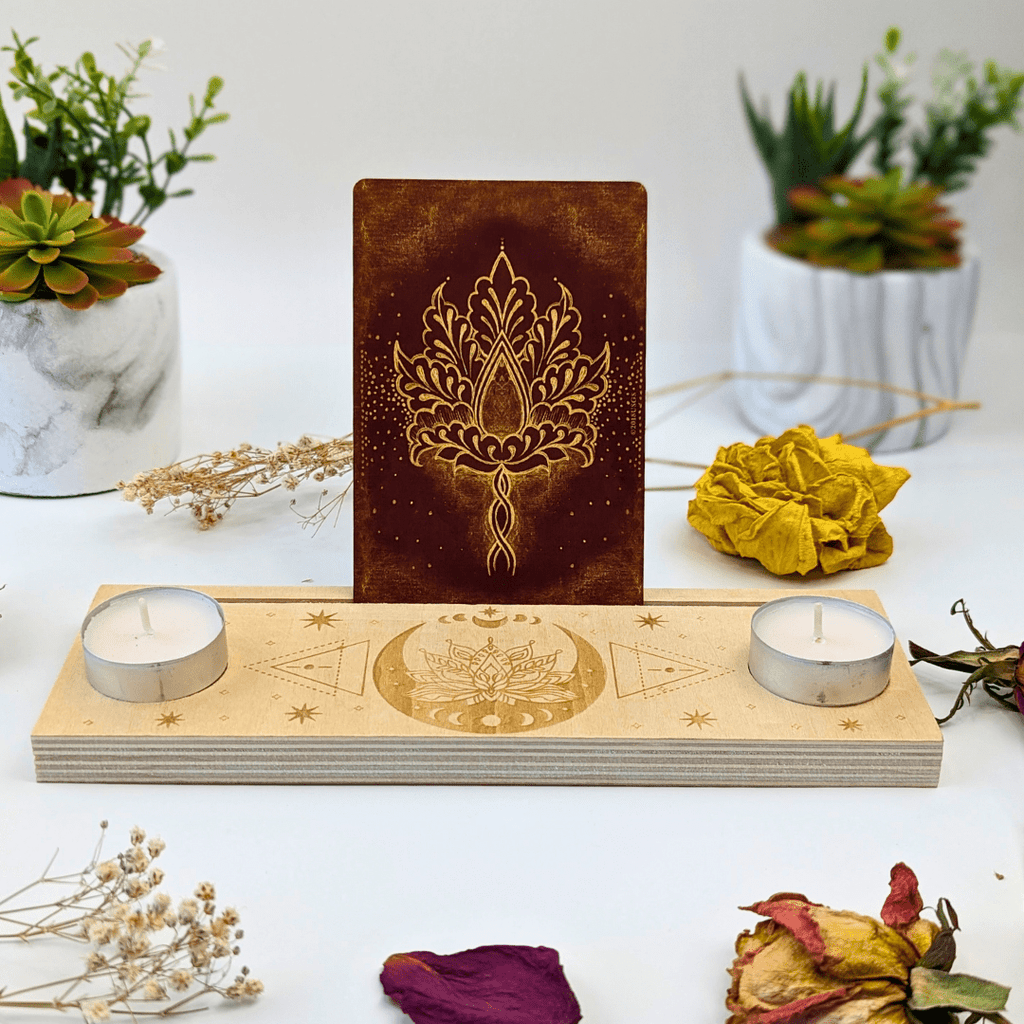 Lotus Crystal and Tarot Card Holder - Zen Collection