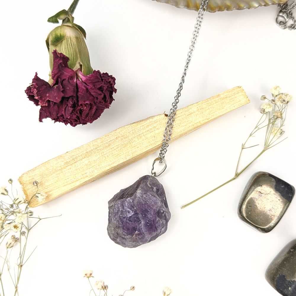 Raw Amethyst Necklace - Zen Collection