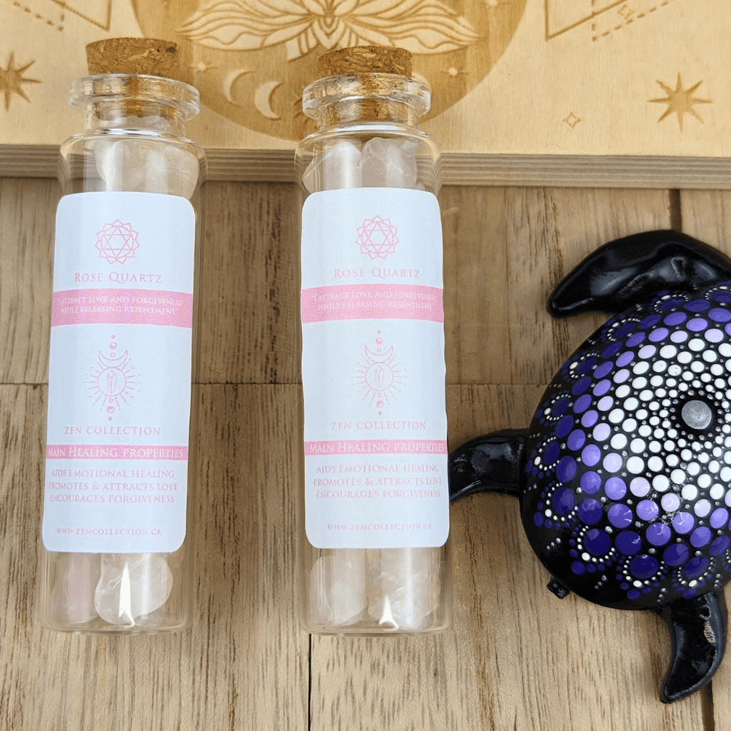 Rose Quartz Crystal Bottles - Zen Collection