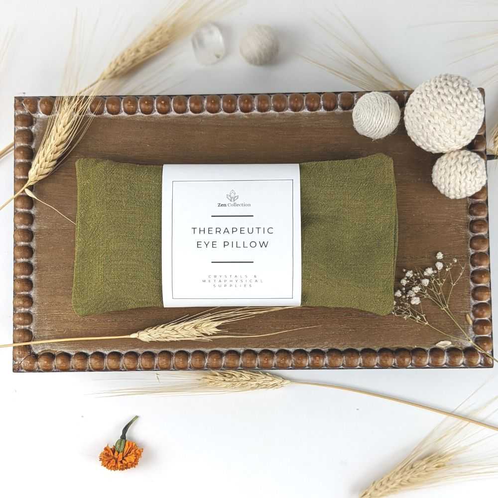 Olive Green Weighted Eye Pillows - Zen Collection