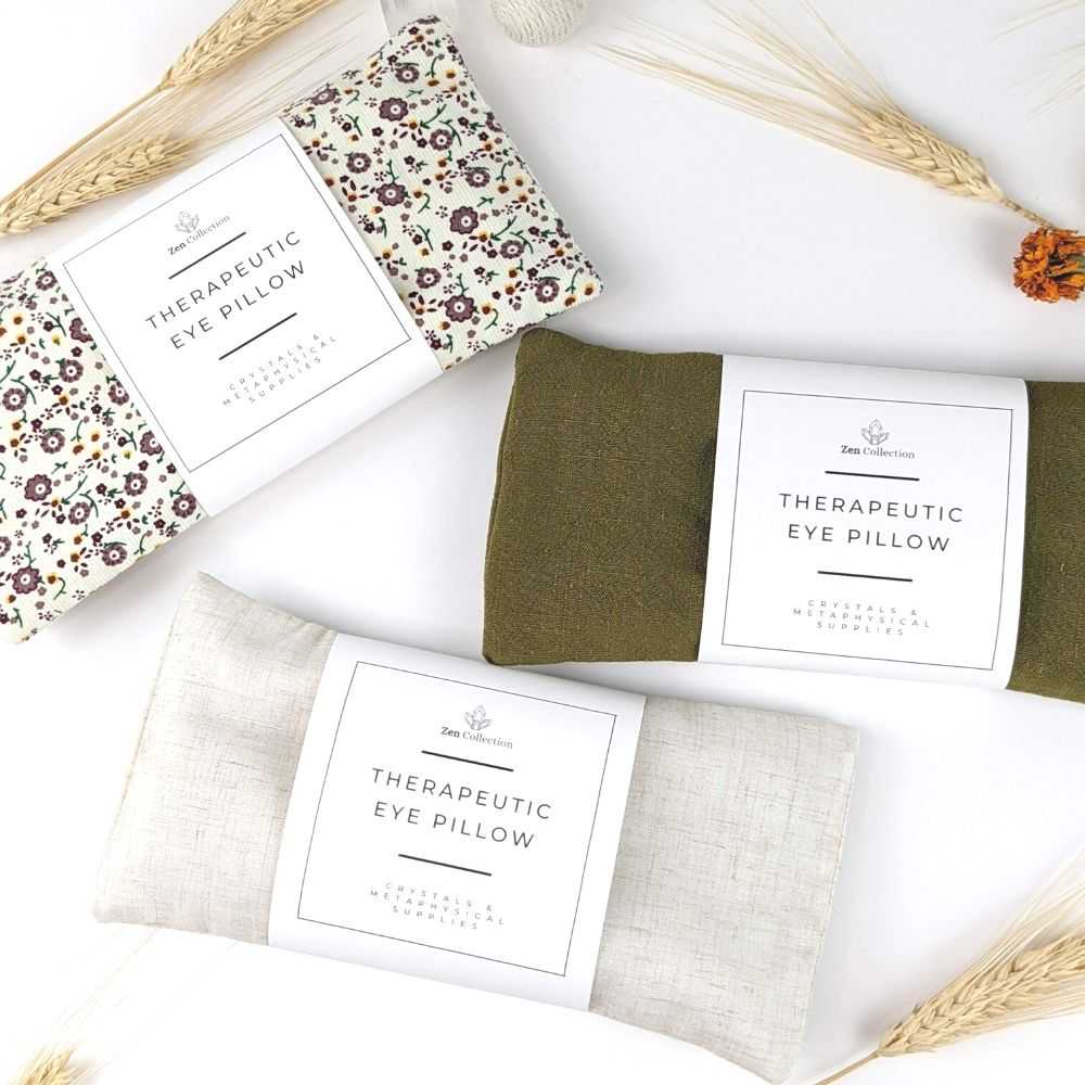 Olive Green Weighted Eye Pillows - Zen Collection