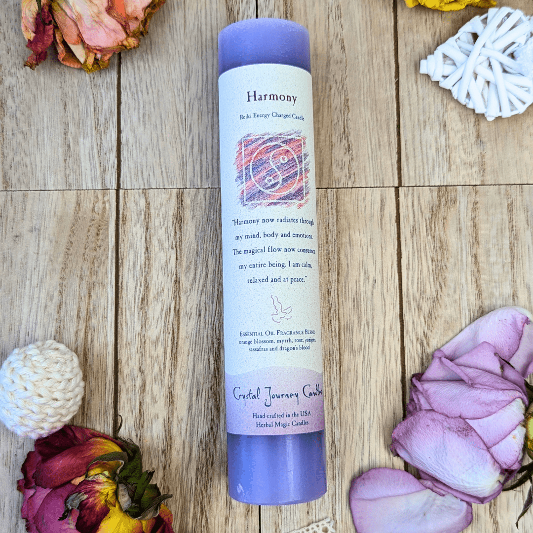 Aromatherapy candle for harmony and energy purification