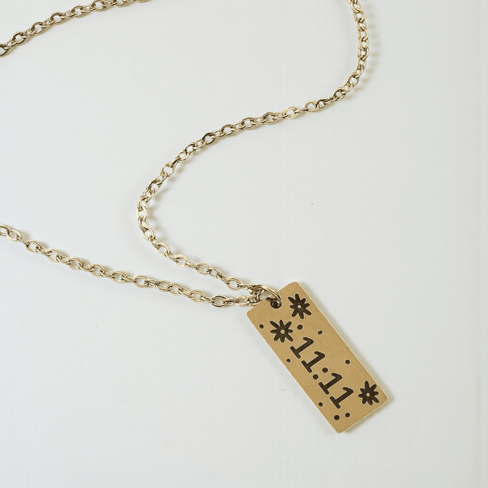 Minimalist 11:11 number necklace Canadian metaphysical store