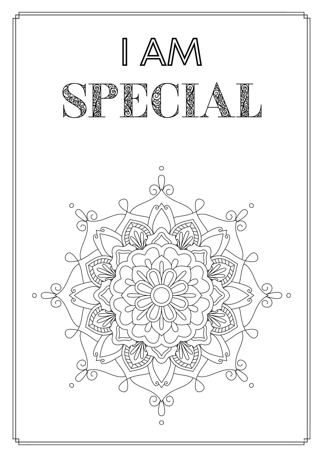 Mandala and Affirmations Adult Coloring Book available for instant download at Zen Collection