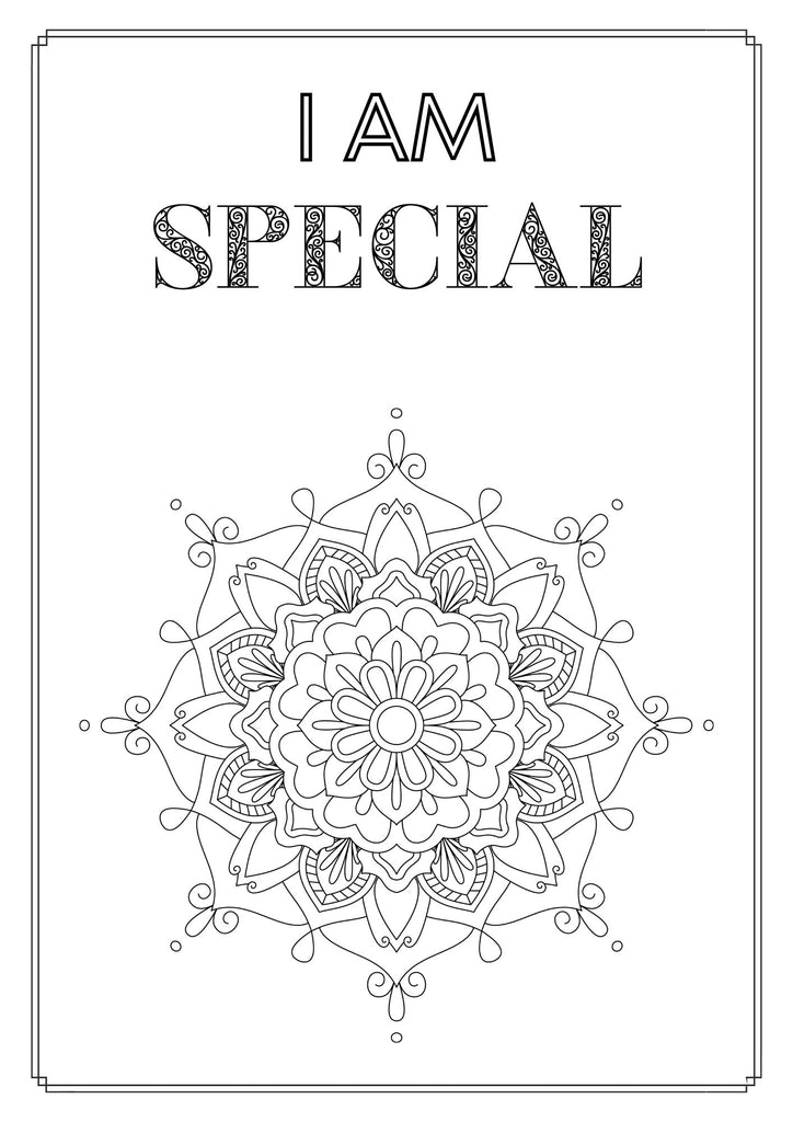 Mandala and Affirmations Adult Coloring Book available for instant download at Zen Collection