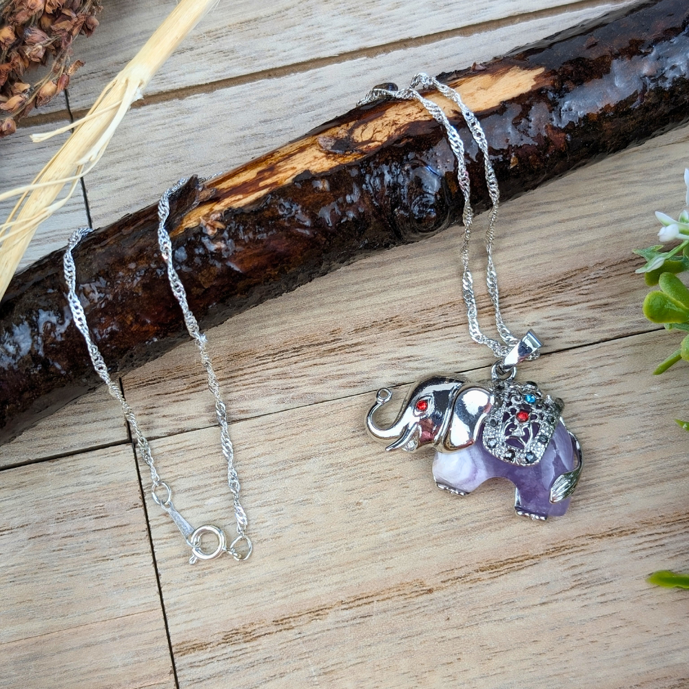  Wearing the Amethyst Elephant Necklace will support you in making decisions aligned with your higher self, leading to greater clarity in life.