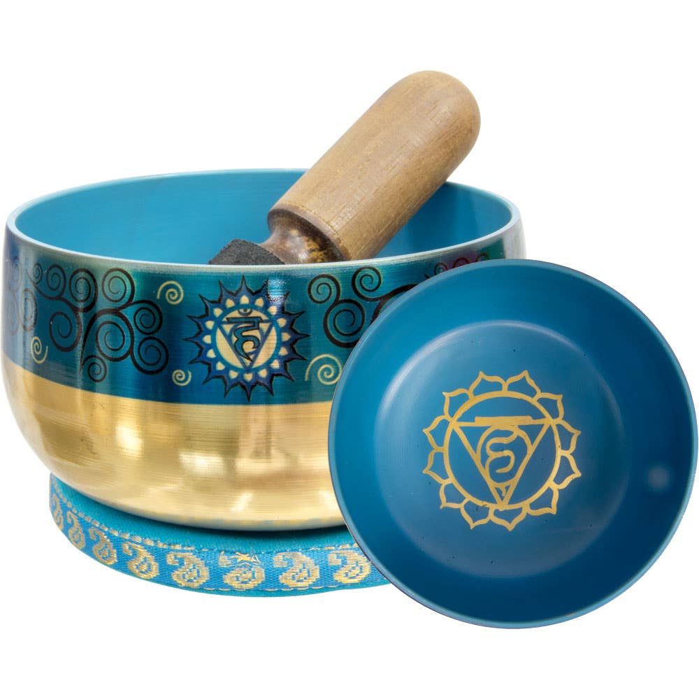 Throat Chakra Singing Bowl - Teal Sound Healing Bowl