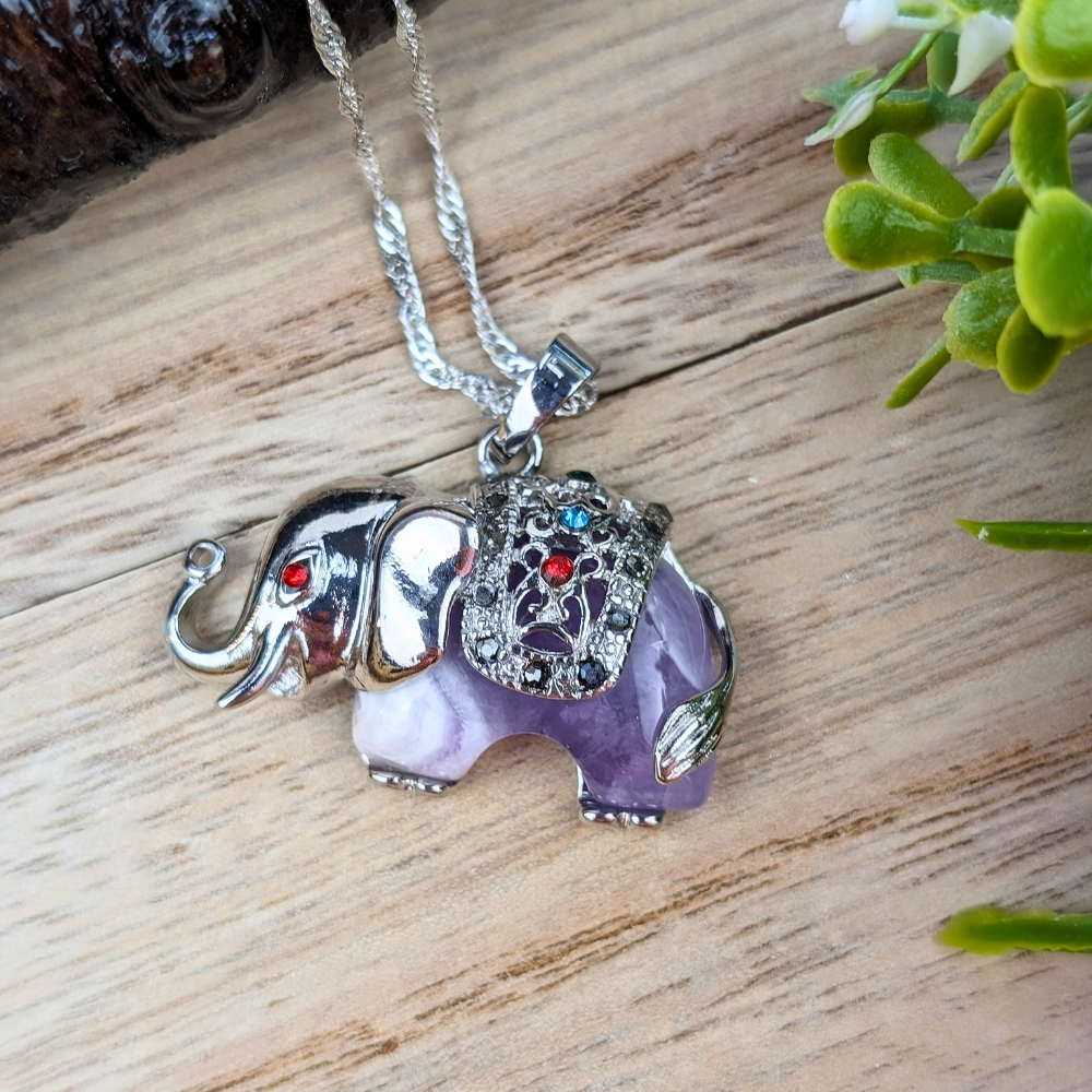  Wearing the Amethyst Elephant Necklace will support you in making decisions aligned with your higher self, leading to greater clarity in life.