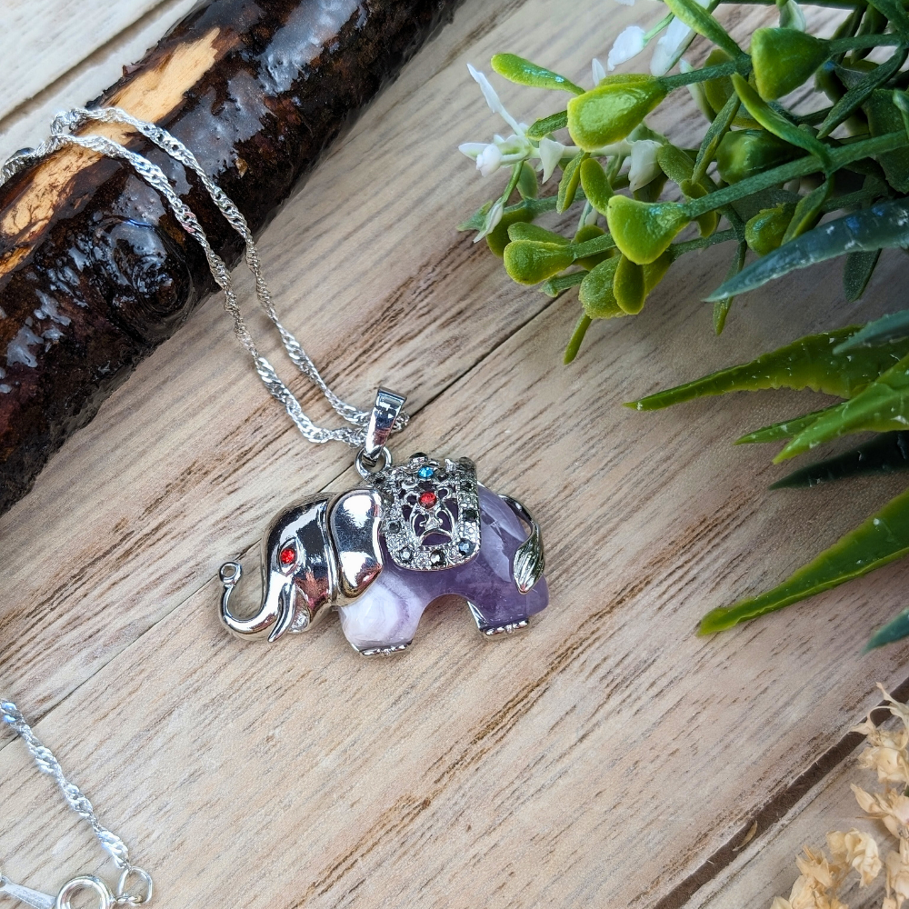  Wearing the Amethyst Elephant Necklace will support you in making decisions aligned with your higher self, leading to greater clarity in life.