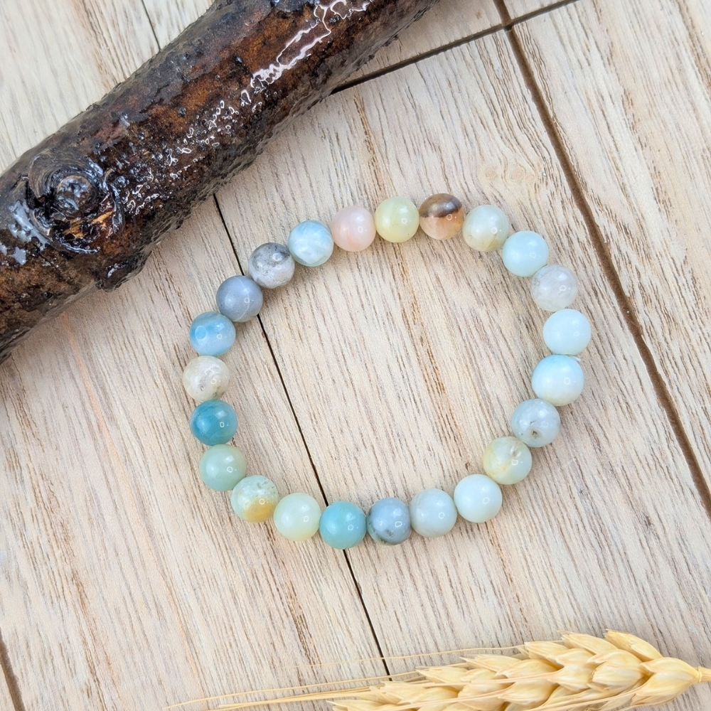 Amazonite Crystal Bracelets are perfect for those looking to improve communication within relationships and feel confident in their self image 