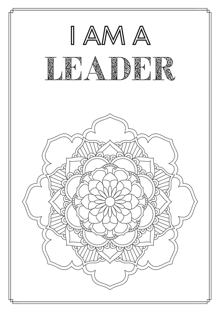 Mandala and Affirmations Adult Coloring Book available for instant download at Zen Collection