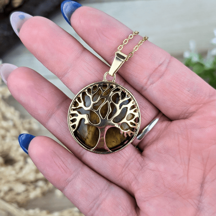 Tigers Eye Tree of Life Necklace