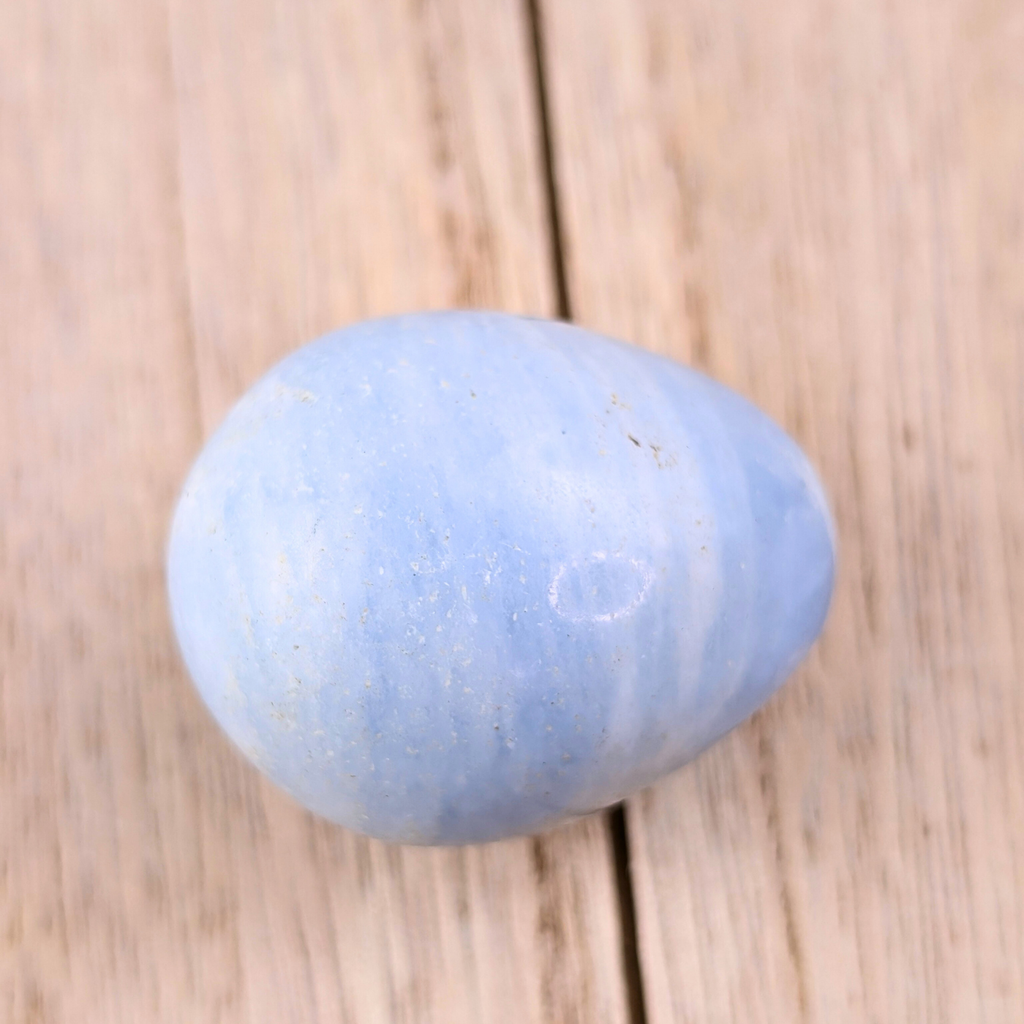 celestite eggs for wholeness and angelic energy. Available today at Zen Collection