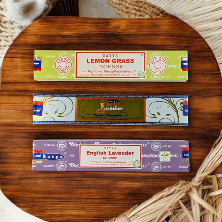 Zodiac Incense Set for Air Signs – Satya English Lavender, Lemongrass &amp; Jasmine