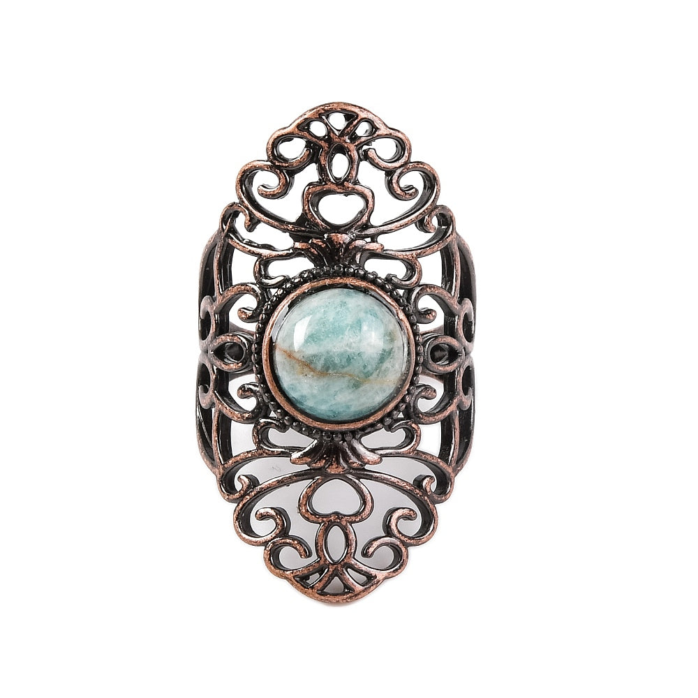 Amazonite Retro Adjustable Ring available in-store or online with Zen Collection Crystal Store Barrie Canada
