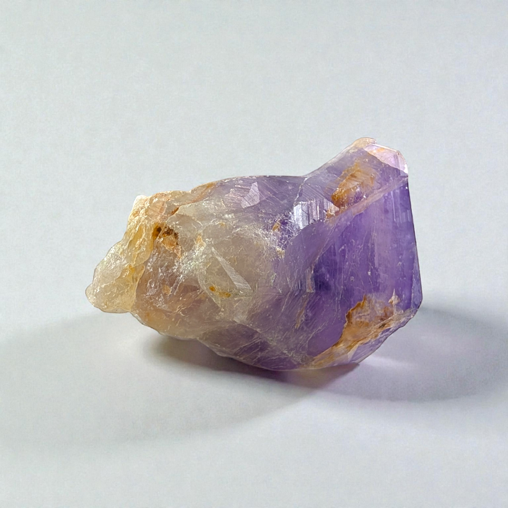 Detailed view of natural inclusions in Amethyst Crystal Point sourced from zen collection new age store in Barrie
