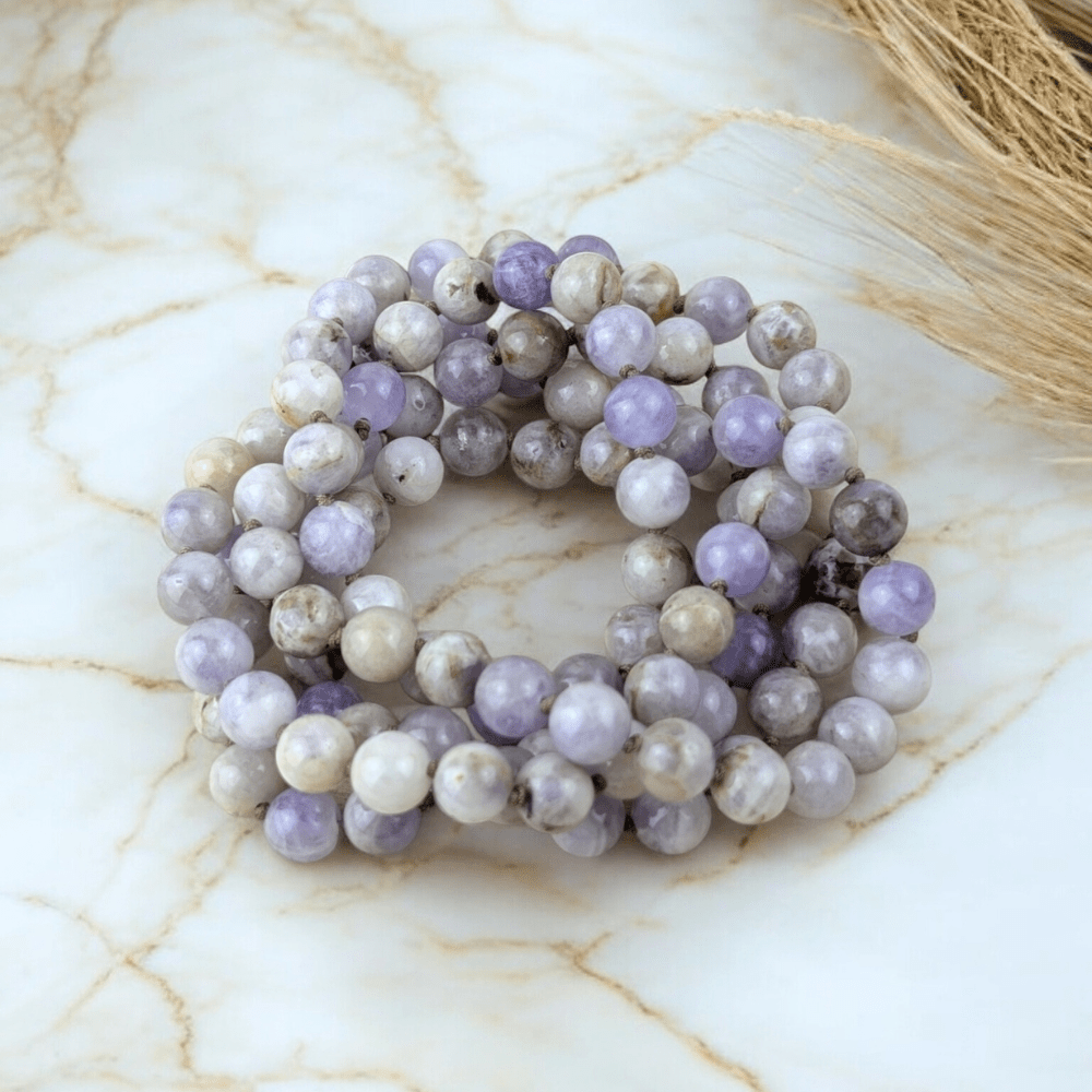 Amethyst wrap-around mala beads