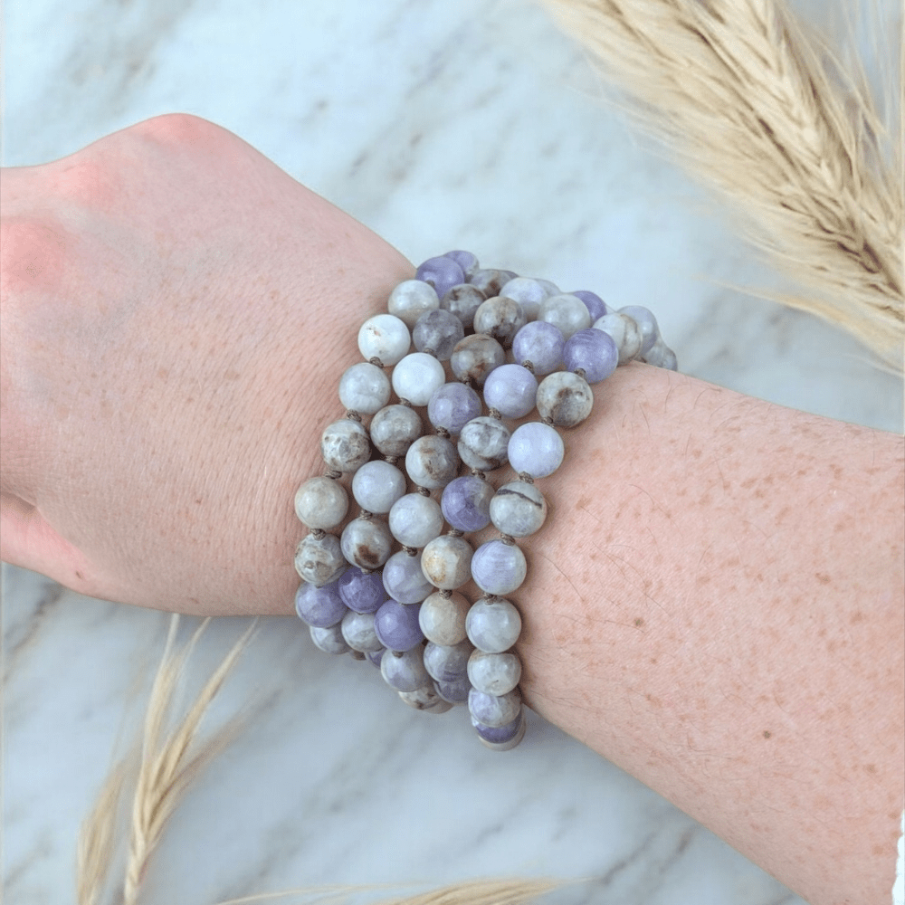 Spiritual Amethyst prayer beads for meditation