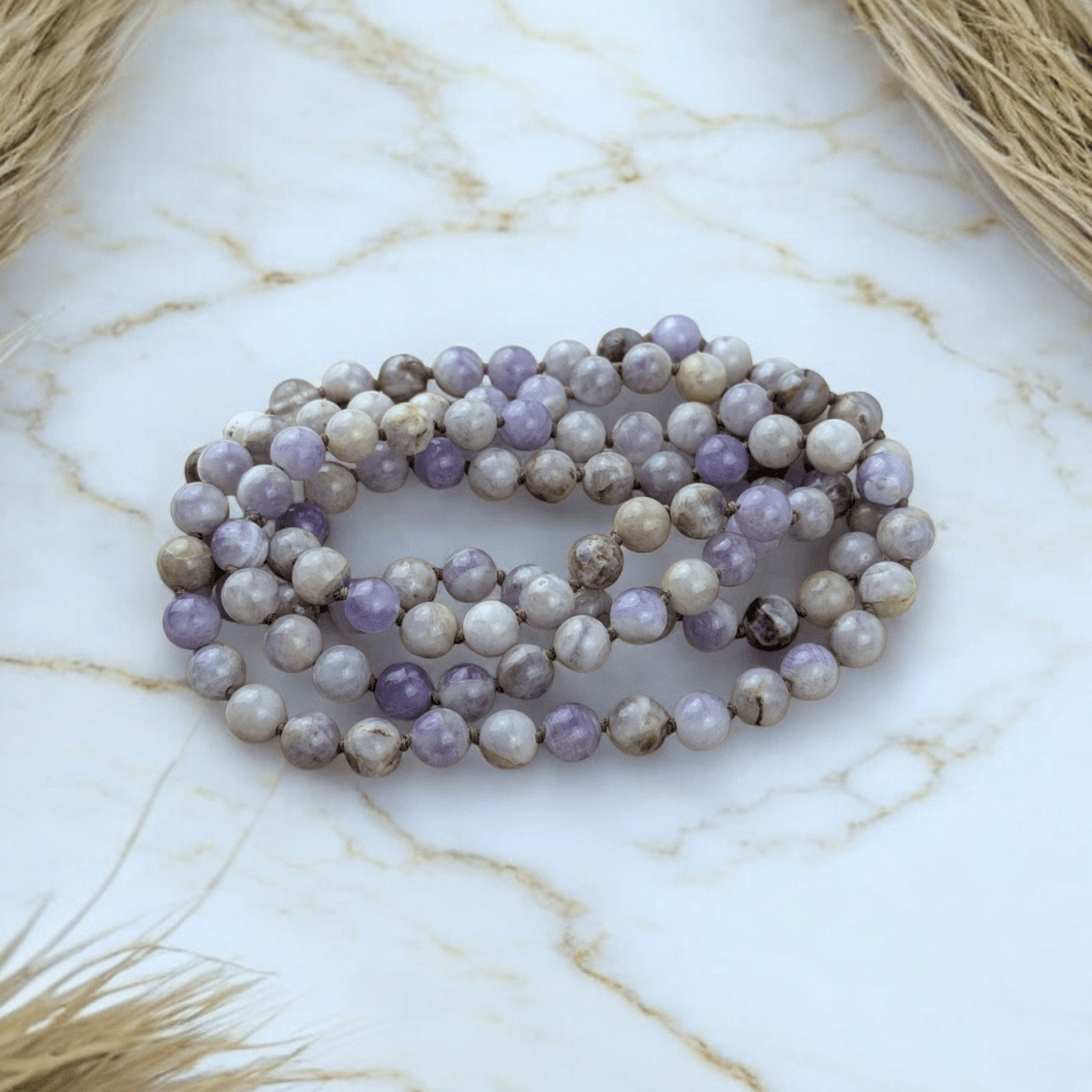 Amethyst prayer beads for mindfulness and energy work