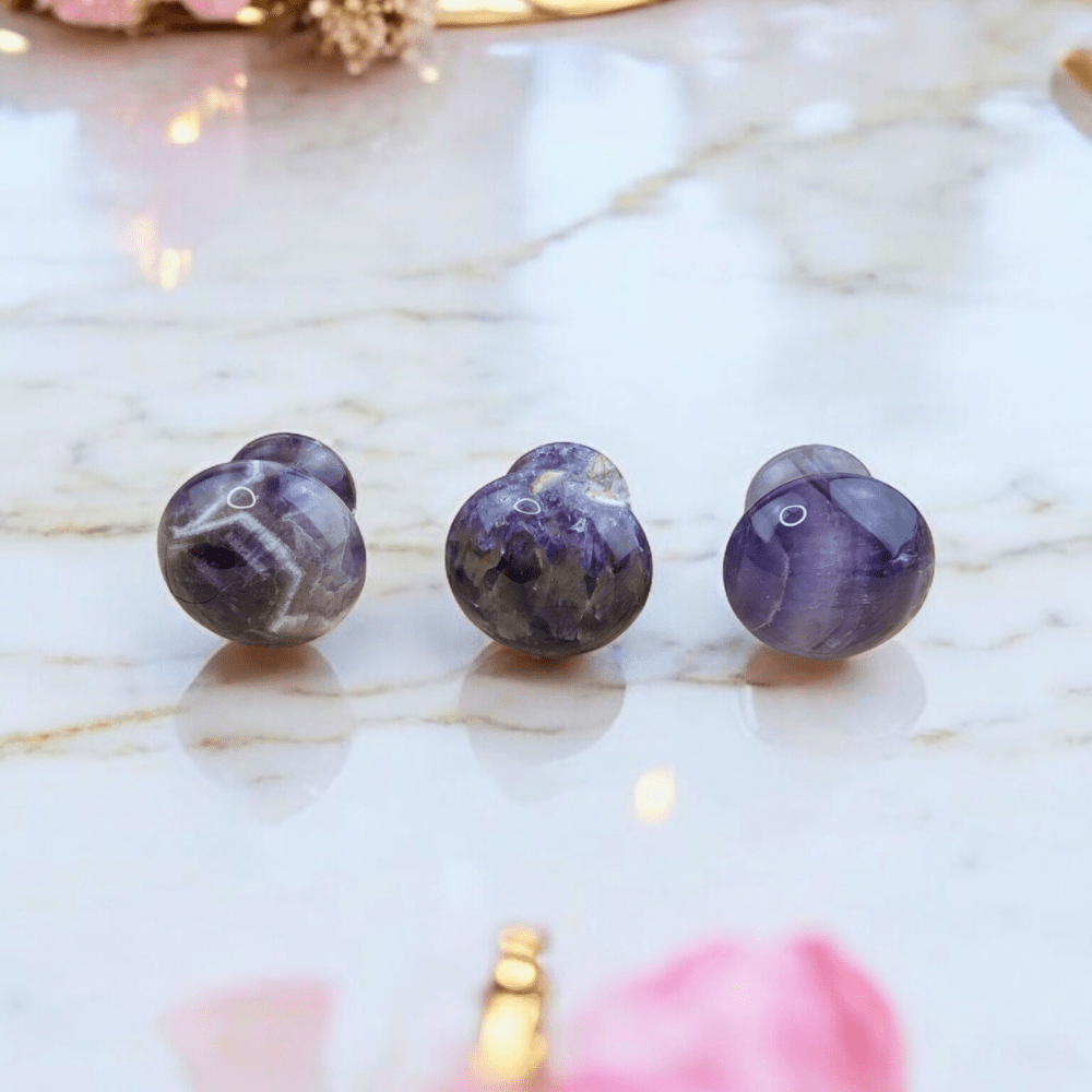 Self-care and wellness with an amethyst massager