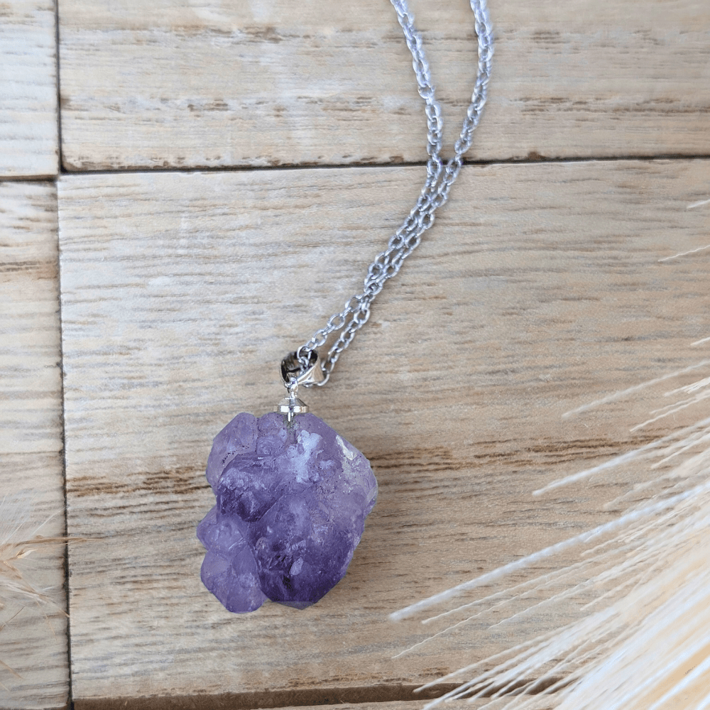 Healing Crystal Necklace for Intuition and Balance