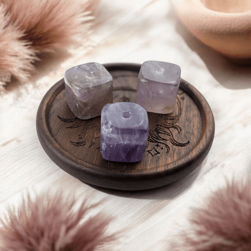Amethyst cube incense holder from Zen Collection

