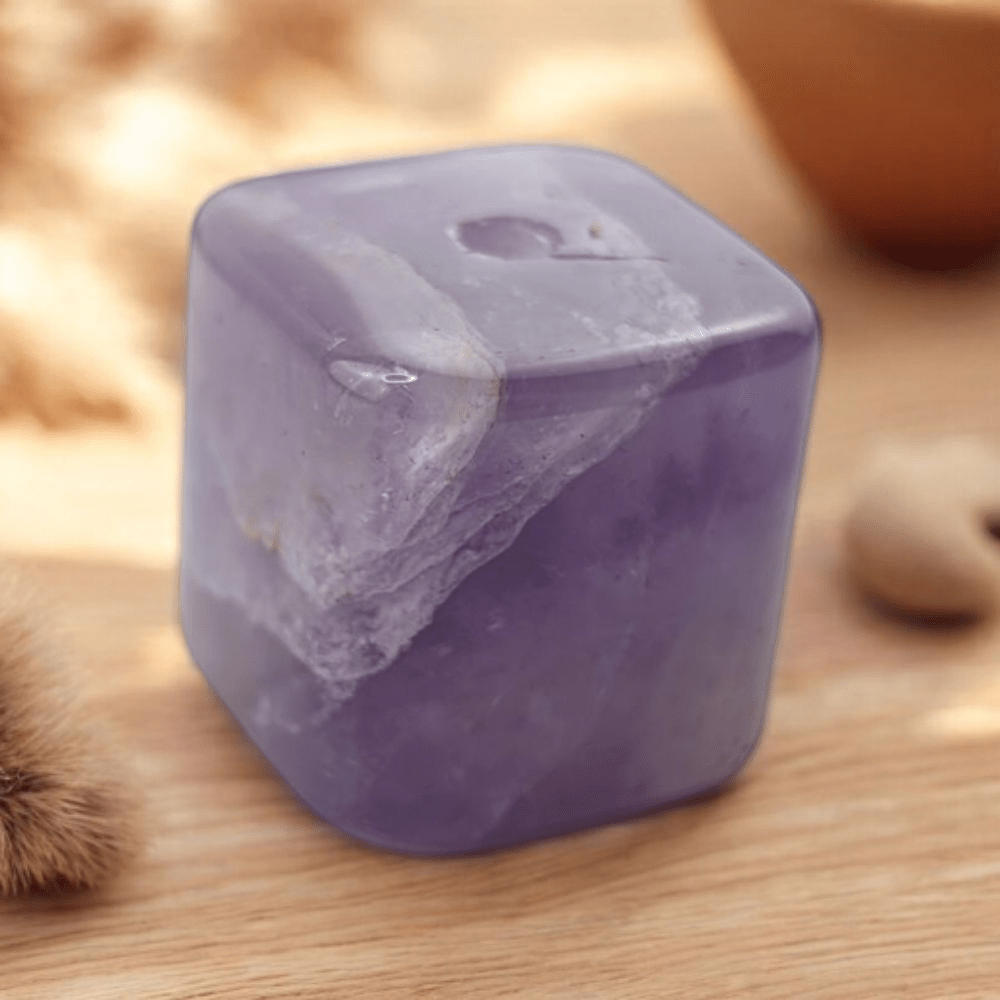 Mini Amethyst incense crystal with drilled hole