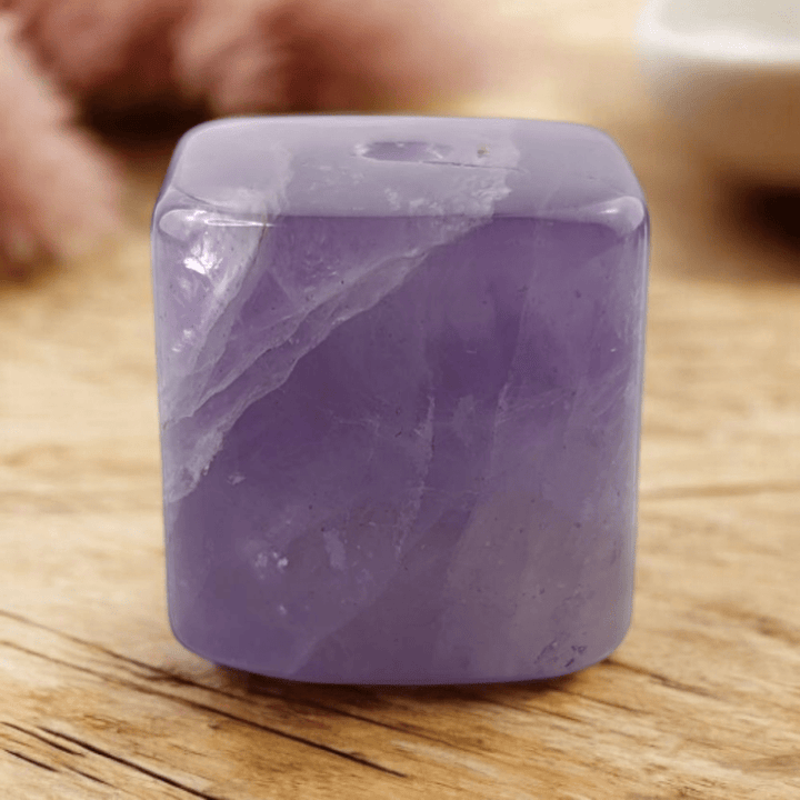 Crown chakra crystal incense holder cube