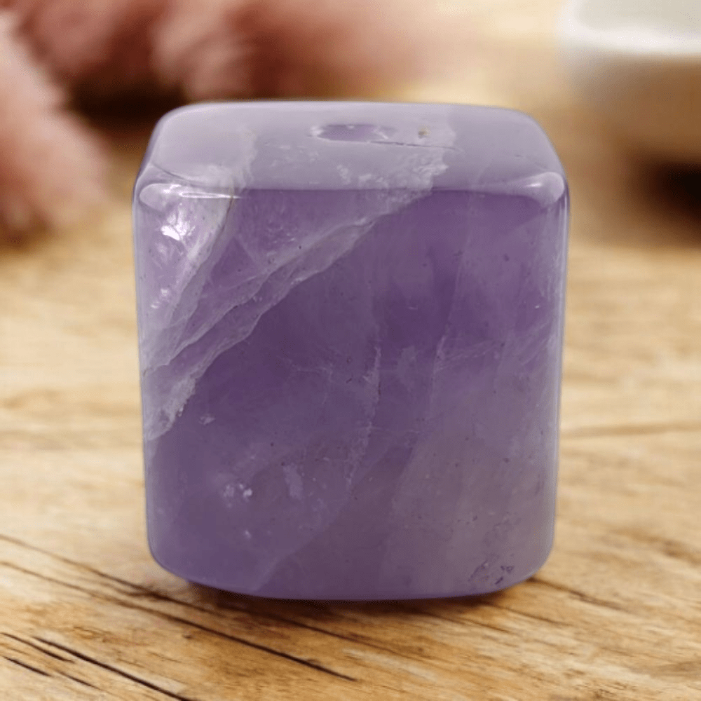 Crown chakra crystal incense holder cube