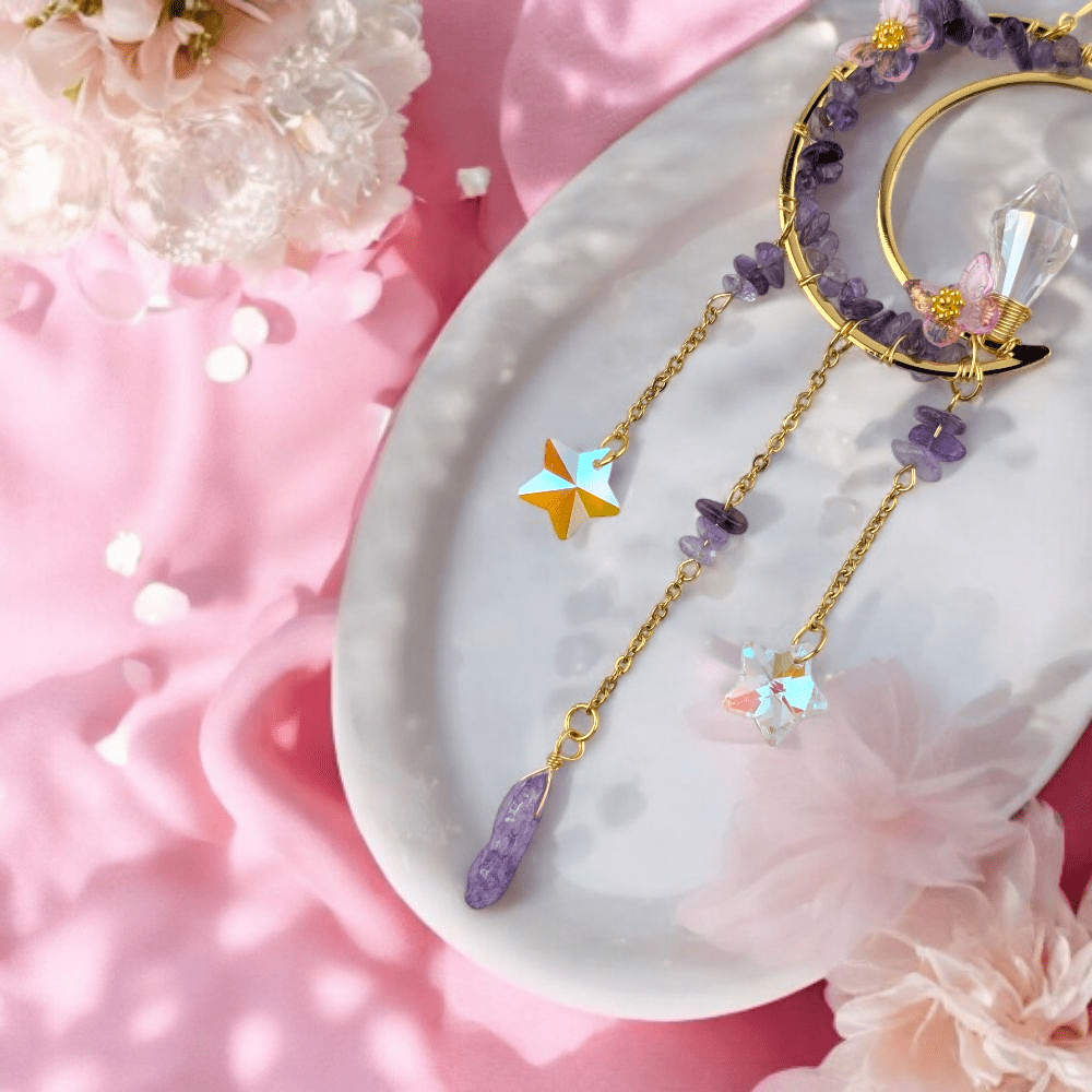 Amethyst light catcher for spiritual clarity