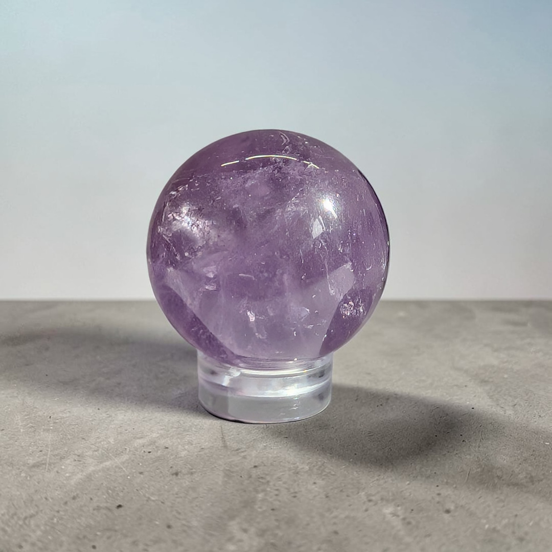 Amethyst Crystal sphere for higher consciousness and clarity. Shop In-store or Online Now with Zen Collection Metaphysical Store in Barrie ontario canada 