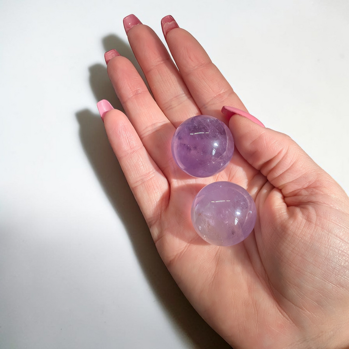 Amethyst Crystal for crown chakra sphere for higher consciousness and clarity. Shop In-store or Online Now with Zen Collection Metaphysical Store in Barrie ontario canada 