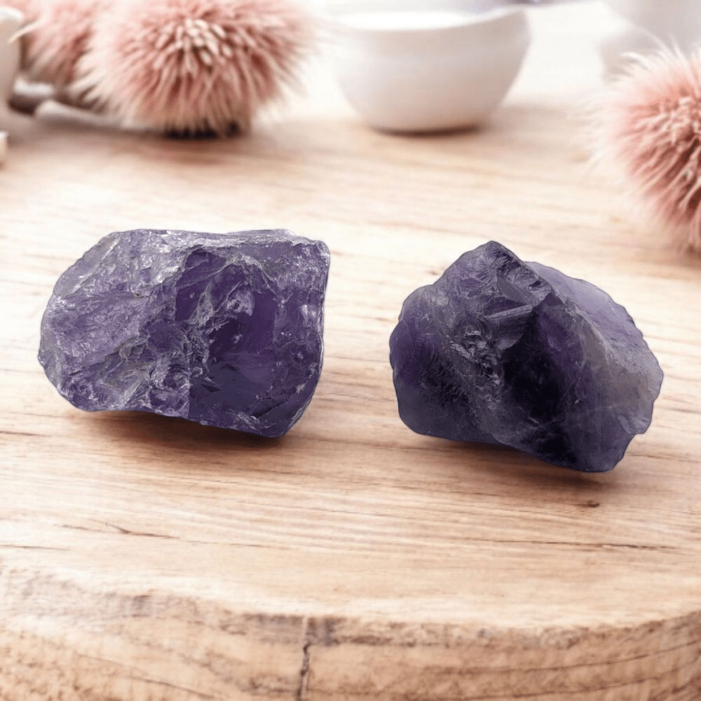 Raw Amethyst incense holder for intuition
