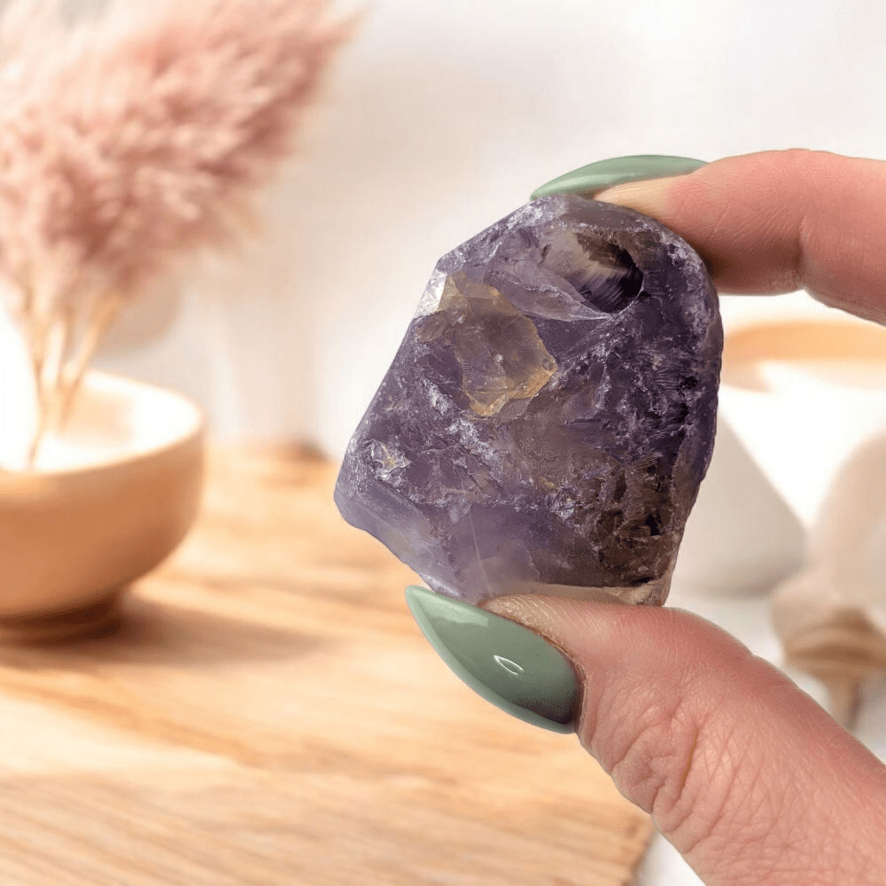 Unpolished Ametrine for integration and focus