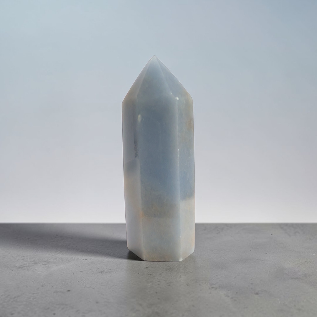 throat chakra crystals such as Angelite crystals help with inner peace and calm available at zen collection Canadian crystal store near me