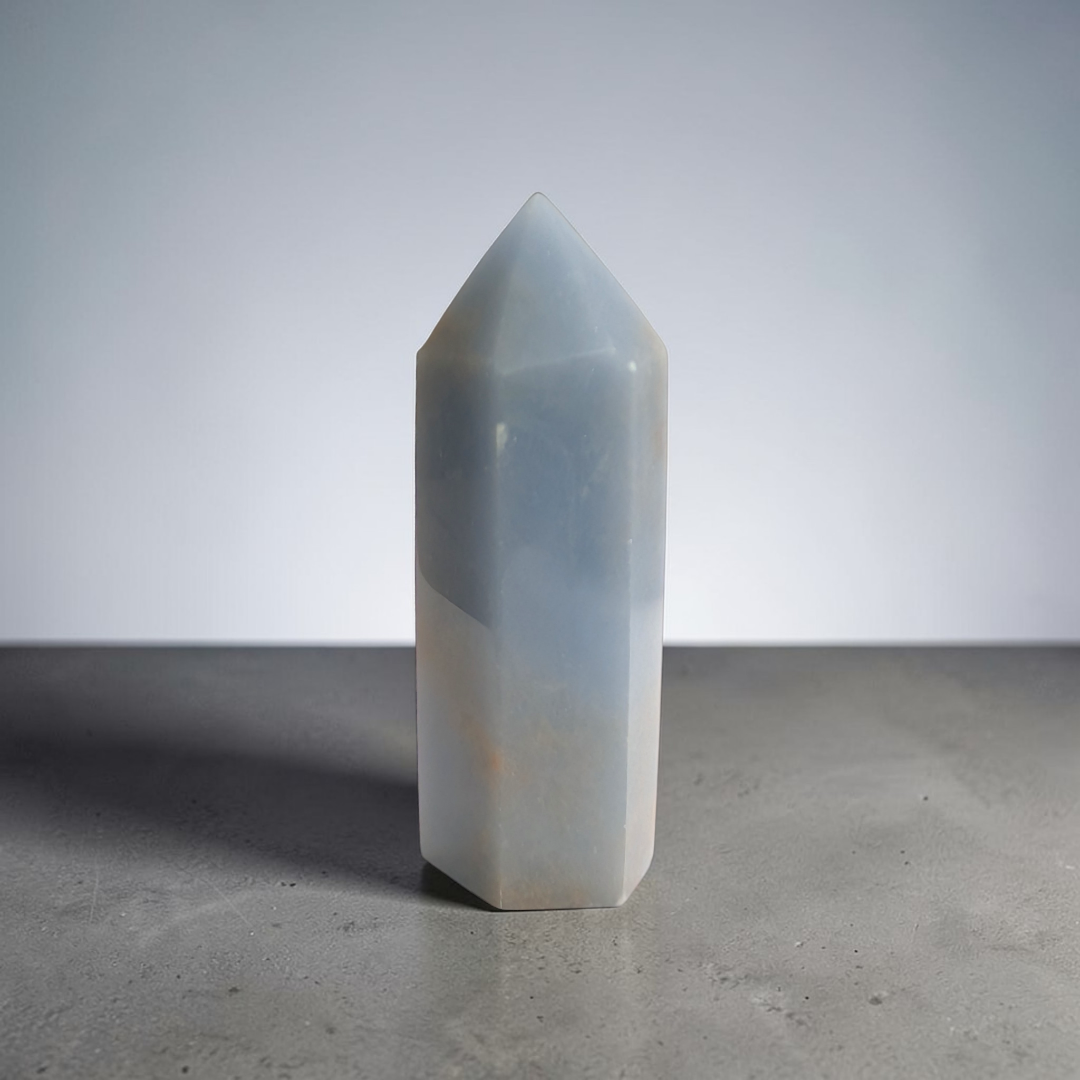 throat chakra crystals such as Angelite crystals help with inner peace and calm available at zen collection Canadian crystal store near me