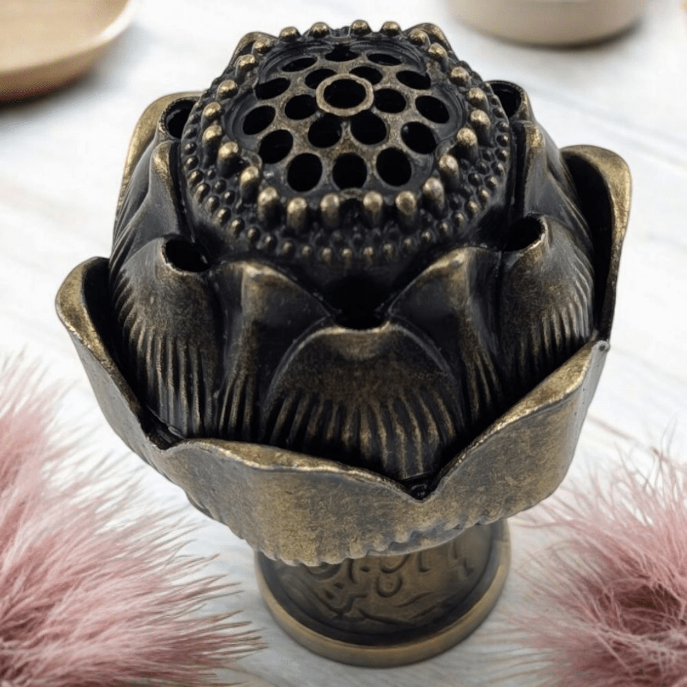 Small metal incense burner for rituals