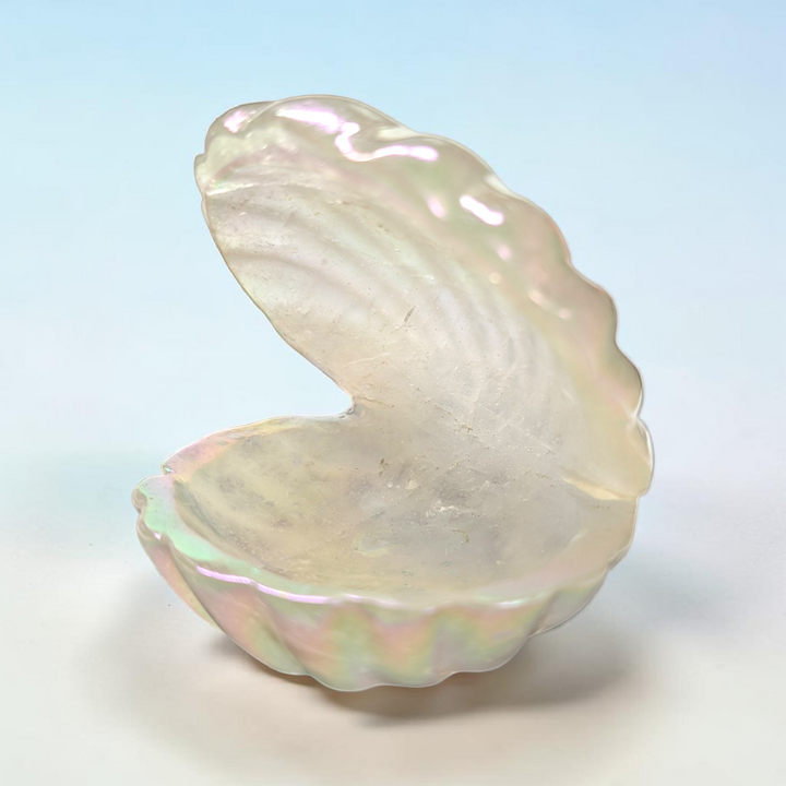 Aura Clear Quartz Crystal Clam Shell | Clear Quartz | Aura Purification and Spiritual Awakening | Zen Collection Canada