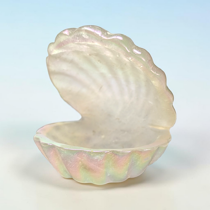 Aura Clear Quartz Crystal Clam Shell | Clear Quartz | Aura Purification and Spiritual Awakening | Zen Collection Canada