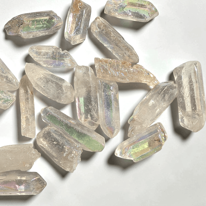 Aura Clear Quartz crystals for crown Chakra healing. Available in-store and online at Zen Collection Metaphysical Store 
