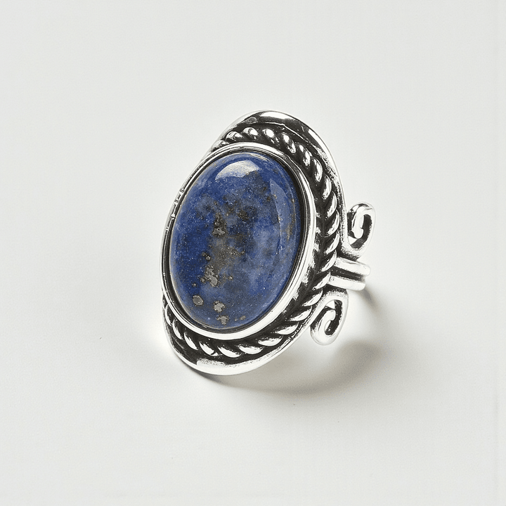 Natural lapis lazuli crystal ring for Truth and wisdom available at zen collection metaphysical store near me