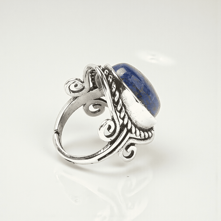 Natural lapis lazuli crystal ring for Truth and wisdom available at zen collection metaphysical store near me