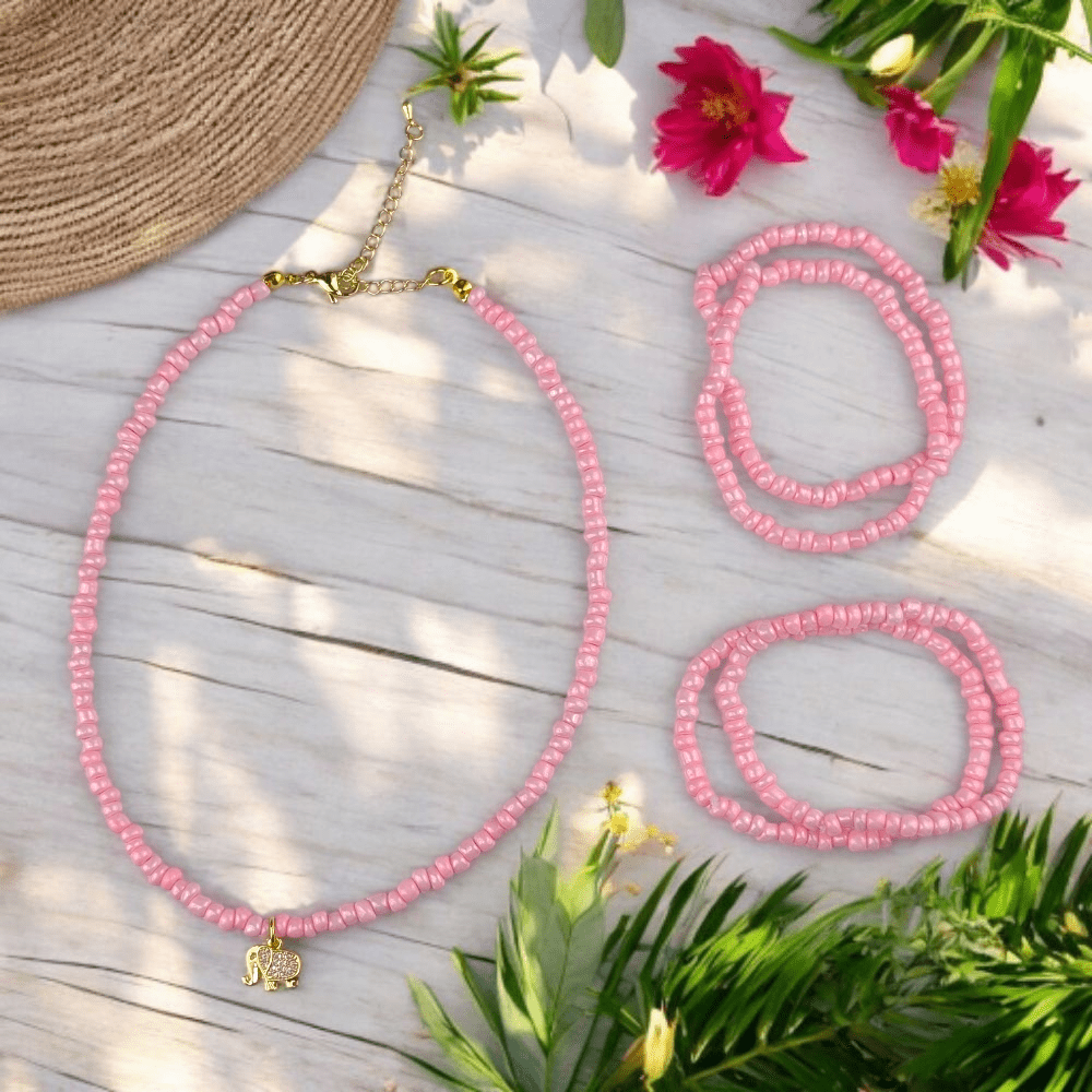 Lightweight bubblegum pink jewelry