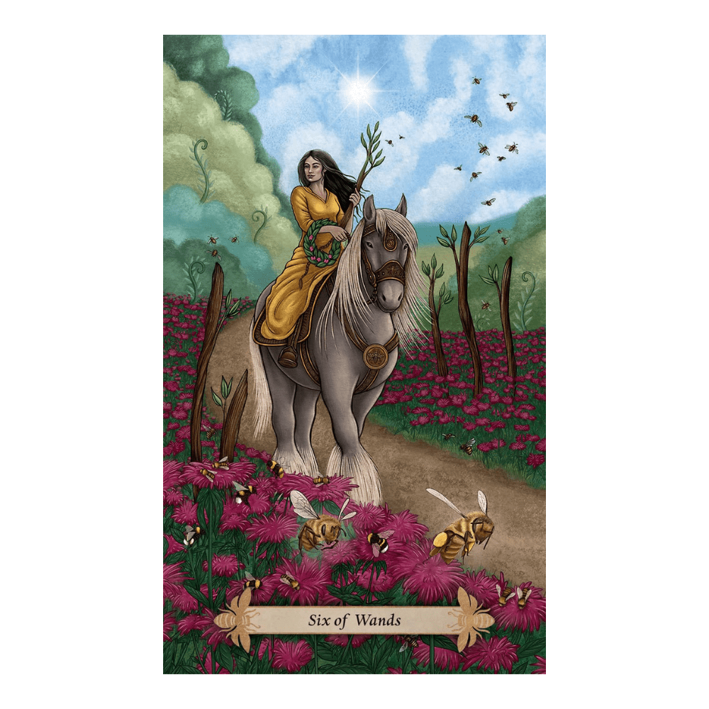rider-waite style tarot with bee wisdom