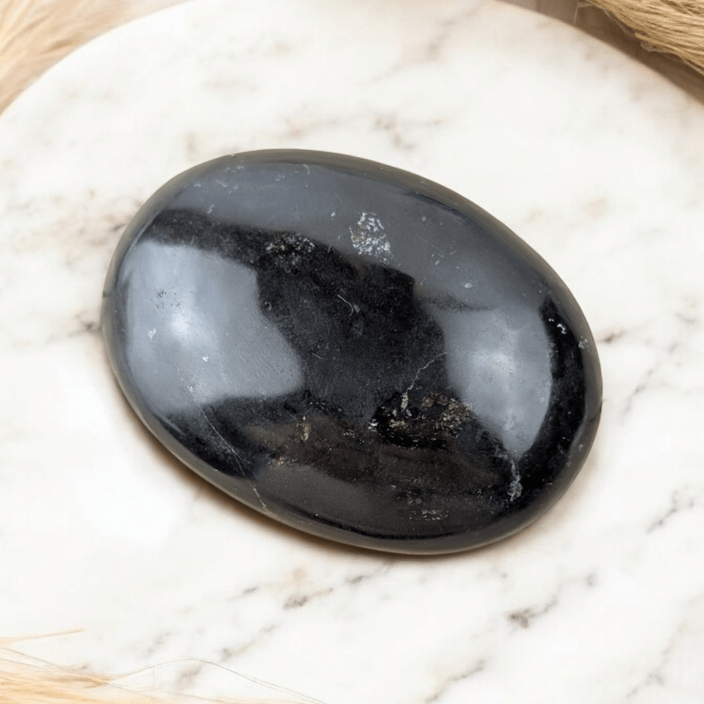 Black Obsidian Palm Stone for grounding