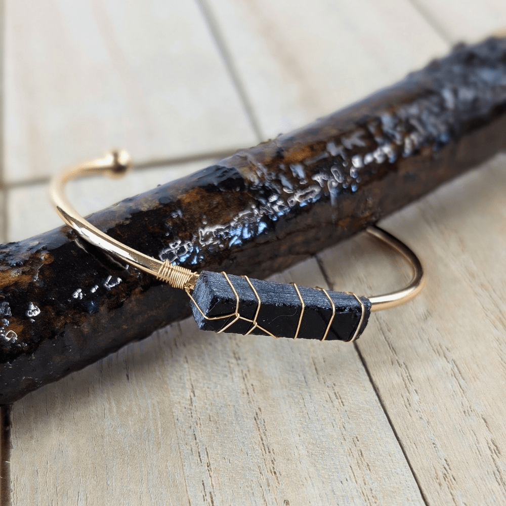 Black tourmaline bracelet for emotional balance and protection